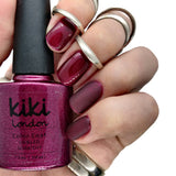 red burgundy deep dark wine gel polish nails nail manicure winter autumn maroon brown shimmer