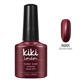 red burgundy deep dark wine gel polish nails nail manicure winter autumn maroon brown shimmer