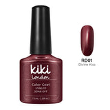 red burgundy deep dark wine gel polish nails nail manicure winter autumn maroon brown shimmer