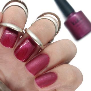 kiki london nail gel polish nails art design matte shiny long lasting uk vegan beauty   red burgundy deep dark wine cherry manicure winter autumn maroon brown