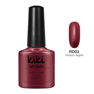 kiki london nail gel polish nails art design matte shiny long lasting uk vegan beauty   red burgundy deep dark wine cherry manicure winter autumn maroon brown