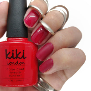 kiki london nail gel polish nails art design matte shiny long lasting uk vegan beauty   bride red nails gel polish bright deep high pigment staple classic manicure