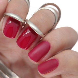 kiki london nail gel polish nails art design matte shiny long lasting uk vegan beauty   bride red nails gel polish bright deep high pigment staple classic manicure