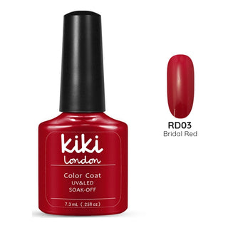 kiki london nail gel polish nails art design matte shiny long lasting uk vegan beauty   bride red nails gel polish bright deep high pigment staple classic manicure