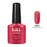 holiday nails gel polish pink red coral bright manicure gellac gellak summer spring mani hot 