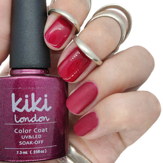 red burgundy deep dark gel polish nails nail manicure winter autumn maroon christmas festive shimmer shiny