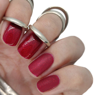 red burgundy deep dark gel polish nails nail manicure winter autumn maroon christmas festive shimmer shiny