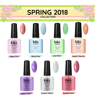 spring summer pink pastel pale pink purple green baby gel polish light 