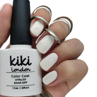 kiki london nail gel polish nails art design matte shiny long lasting uk vegan beauty white french manicure tip natural crisp bright 