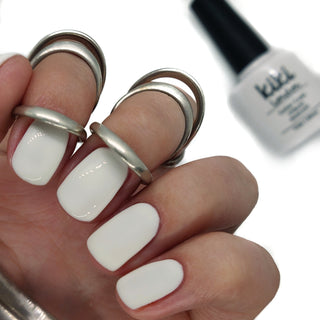 kiki london nail gel polish nails art design matte shiny long lasting uk vegan beauty white french manicure tip natural crisp bright 