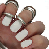 kiki london nail gel polish nails art design matte shiny long lasting uk vegan beauty white french manicure tip natural crisp bright 