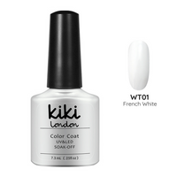 kiki london nail gel polish nails art design matte shiny long lasting uk vegan beauty white french manicure tip natural crisp bright 