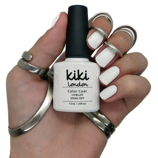 kiki london nail gel polish nails art design matte shiny long lasting uk vegan beauty white french manicure tip natural crisp bright 
