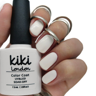 kiki london nail gel polish nails art design matte shiny long lasting uk vegan beauty white french manicure tip natural crisp bright 