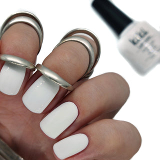 kiki london nail gel polish nails art design matte shiny long lasting uk vegan beauty white french manicure tip natural crisp bright 