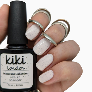 cookies and cream gel polish nail art nails cream pale speckled egg shell summer spring easter macaron