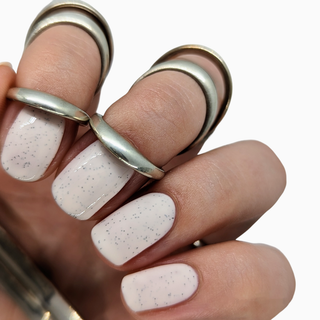 cookies and cream gel polish nail art nails cream pale speckled egg shell summer spring easter macaron