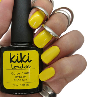 kiki london nail gel polish lemon tart yellow gellack gellac manicure nails shimmer pearly shiny bright neon summer