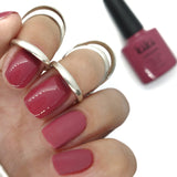 gel polish nail nails pink red classic winter autumn fall deep dark rosey creme manicure brick 