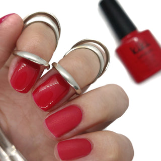 hot red pink summer shimmer gold shiny bright spring holiday gel polish manicure nails orange