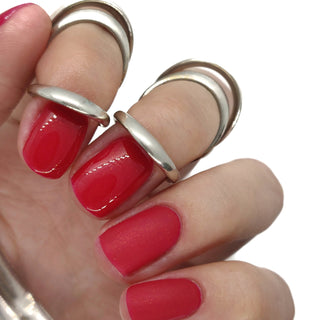 hot red pink summer shimmer gold shiny bright spring holiday gel polish manicure nails orange