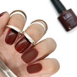 brown deep wine red chocolate dark gel polish gellac gellack manicure nails nail deep winter autumn fall 