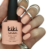 pale peach nail nail gel polish pastel light summer spring nude coral salmon pink