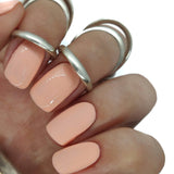 pale peach nail nail gel polish pastel light summer spring nude coral salmon pink