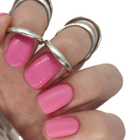 classic pink nails gel polish nail rosey rose creme creamy pastel pale pretty light 