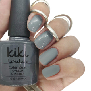 Nail gel polish nails grey dark deep charcoal