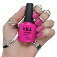 pop pink hot nails gel polish nail pretty bright classic bold fresh 
