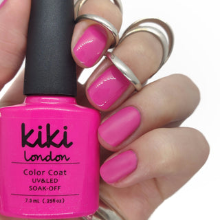 pop pink hot nails gel polish nail pretty bright classic bold fresh 