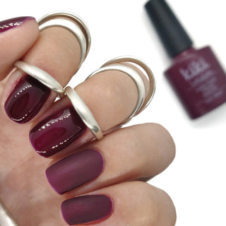 red burgundy deep dark wine gel polish nails nail manicure winter autumn maroon brown