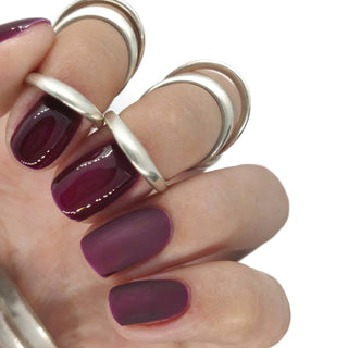 red burgundy deep dark wine gel polish nails nail manicure winter autumn maroon brown