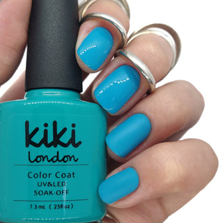 blue gel  polish bright vivid light classic greeny green turquoise teal 